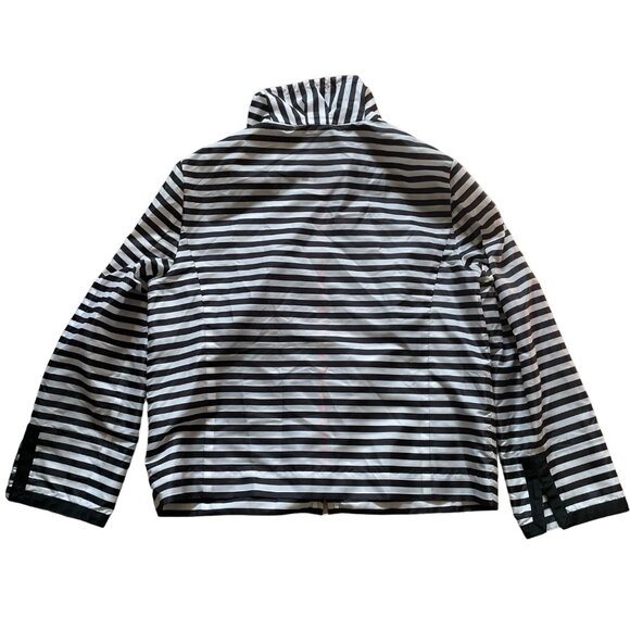 Carlisle Womens Striped Jacket Size 8 UK 10 Nylon & Polyester Black & White With - Picture 9 of 11